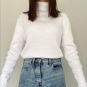 White turtle neck